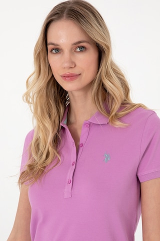 U.S. Polo Assn. Kadın Fuşya Basic Polo Yaka Tişört 50300830-VR023