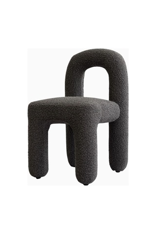 101 Copenhagen Daiku Dining Chair Koyu Gri, Dekoratif Modern Tasarım Yemek Sandalyesi