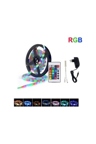 Cata Ct 4557 Rgb Şerit Led Set 5 Mt Rgb Led 3 Renk+trafo+ Kumanda