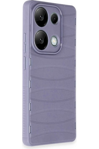Newface - 498 - Xiaomi Redmi Note 13 Pro 4g Kılıf Bibercas Silikon Kapak - Csmo-tex - - Lila