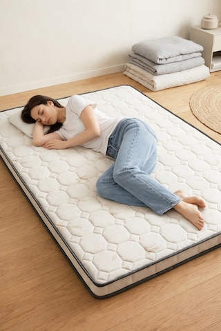 Artex Visco Şilte Yer Yatağı Cotton 9 +-1cm Cm Ped Yatak Şiltesi Pedi Topper Mattress Çift Kişilik