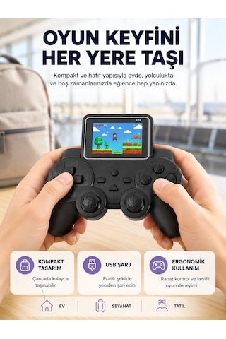 Mini Retro Oyun Konsolu S10 2.8 İnç Ekran Taşınabilir Klasik Atari Yeni Nesil Najmaddin