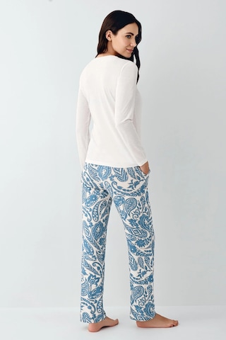 Kocabey Pierre Cardin 9074-s Kadın Uzun Kol Pijama Takım Krem