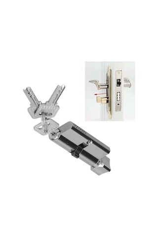 Kosona Alüminyum-demir Allerji Güvenlik Kilitleme Çubugu 3 Anahtarlı 35-50mm Kapı Uyumlu Dayanıklı Konstrüksiyon