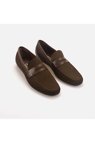 Kemal Tanca Erkek Loafer 255-1 Kahve Nubuk