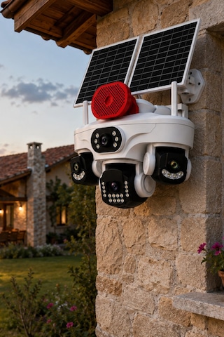 O-kam Pro Ok-337premıum 12mp 4g Sim Kartlı Solar Güvenlik Kamerası Dış Mekan Gece Görüşlü Akıllı Kam