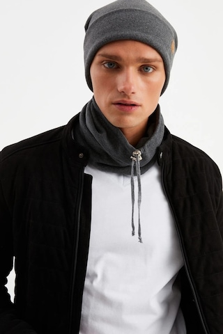 Erkek Balıkçı Style %100 Pamuklu Kaşkorse, Terletmez, Ultra Hafif, Yumuşak Bere Boyunluk Takım - Standart / Füme Füme