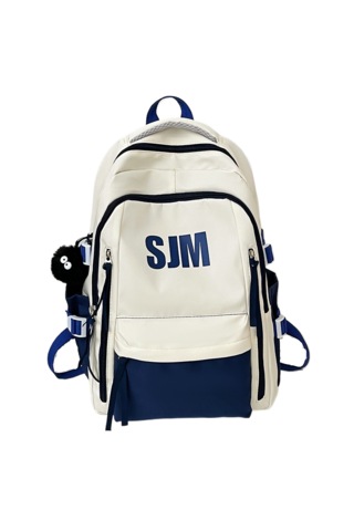 Retro Öğrenci Bilgisayarı Sırt Çantası-mavi Mavi