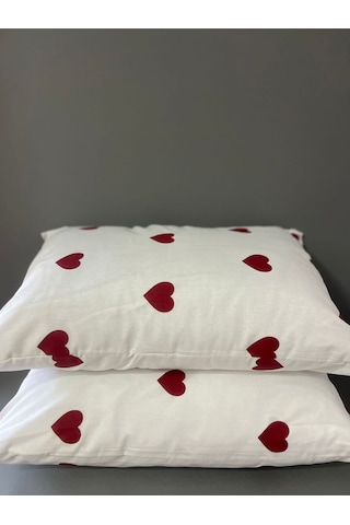 Pamuklu 2 Adet Fermuarlı 50x70 Yastık Kılıfı Beyaz