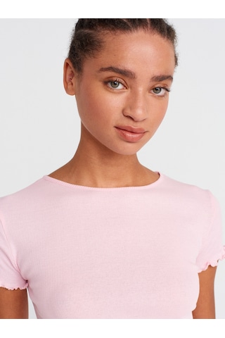 Dilvin 31935 Kısa Kollu T-shirt-toz Pembe Toz Pembe