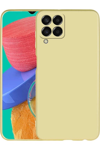 Zore Galaxy Uyumlu M33 Kılıf Premier Silikon Kapak - Gold Gold