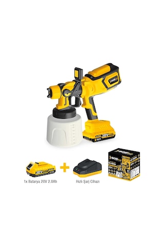 Sgs 5460 20V 2AH Akülü Boya Püskürtme Tabancası