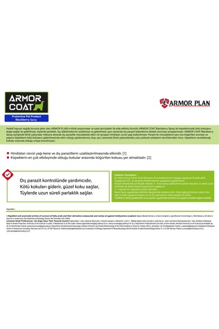 Armor Coat Köpek Bakım Spreyi Böğürtlen Kokulu 200 ML