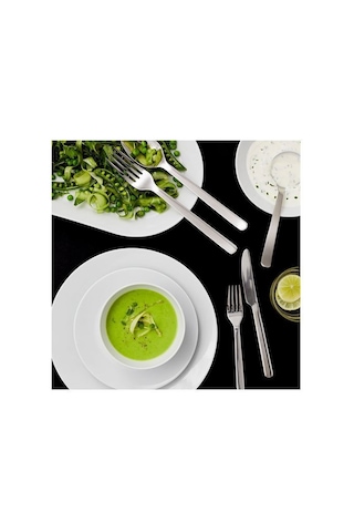 Ikea 365+ Porselen 6 Kişilik 18 Parça Yemek Takımı 17-27 Cm Beyaz Yuvarlak