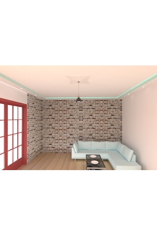 Motifpiyer Lamba Tavan Göbeği-duz4k-model-kare-iç-egri-56cm-2adet Beyaz