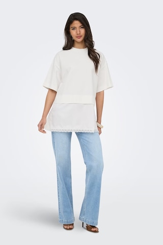 Only Onlmexa Pamuklu Regular Fit Dantel Detaylı T Shirt Bayan T Shirt 15382176 Ekru