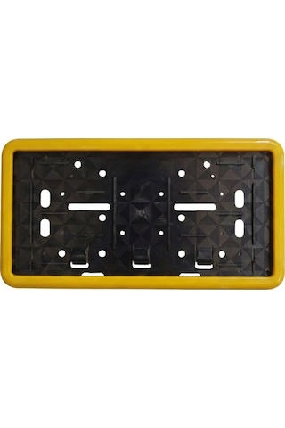 Çerçeveli Dikdörtgen Plakalık Plaka Altlığı Sarı 26x17cm 1 Adet
