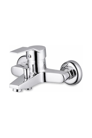 Purvex Home Spektra Banyo Bataryası Duvara Montaj Aç Kapa Krom Pirinç Musluk Fonksiyonel Yönlendiricili Duş Batarya Seti Lüks Modern Tasarım
