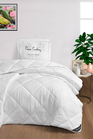 Pierre Cardin Pure Cotton Yorgan Tek Kişilik Beyaz