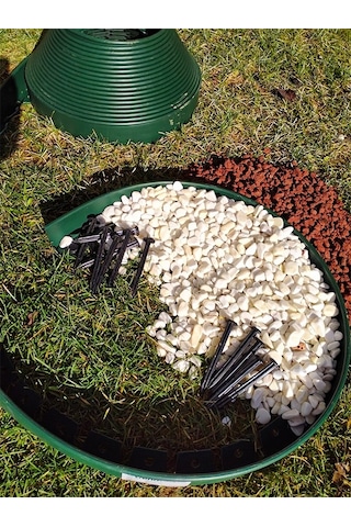 Trend Bahçe Çim Ayırıcı 2,5 M Yeşil Çim Bahçe Sınırlayıcı Taş Top