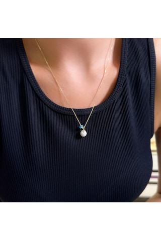 Stela Ay Taşı Gümüş Kol Sarı