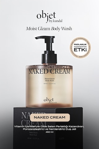 Pürüzsüzleştirici Nemlendirici Saten Bitişli Duş Jeli Kundal Moist Gleam Body Wash Naked Cream Çiçek