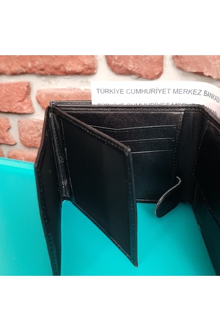 Gvnbag Hakiki Deri Erkek Bozuk Para Gözlü Siyah Cüzdan Gvn-0118 Siyah