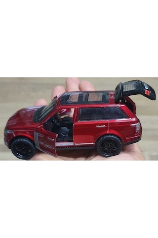 Die Cast Metal Range Rover Jip 12 Cm Oyuncak Araba Çek Bırak Model Araba Kapı Bagaj Açılır Kırmızı Kırmızı