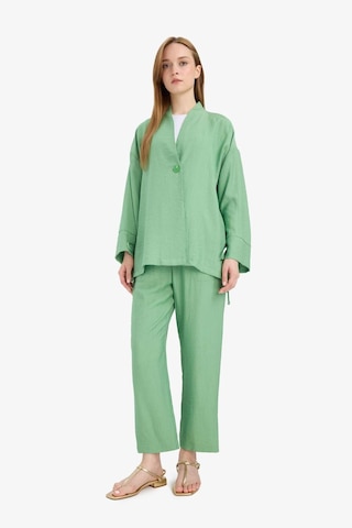 Defacto Relax Fit Krinkıl Kumaş Uzun Kollu Kimono Tunik E1109ax25smgn769 Yeşil