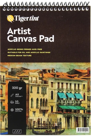 Tigertint Artist Canvas Pad Tuval Defter A5 10 Yaprak