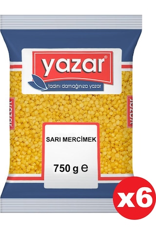 Yazar Sarı Mercimek 6 x 750 G