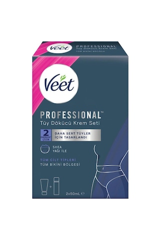 Veet Professional Bikini Bölgesi Tüy Dökücü Krem Seti 2 x 50 ML