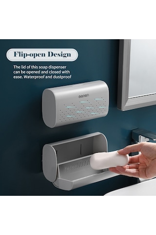 Mengni Drenaj Kutusu Ile Sabunluk Duvara Monte Duş Sabunluk Siyah