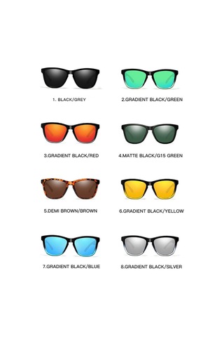 Cbtx Plastik Uv 400 Unisex Güneş Gözlüğü Siyah - Sarı