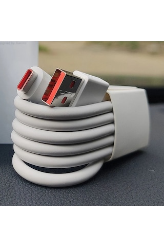 Type C Usb Kablo 6amper - Yüksek Hızlı Şarj Kablosu Tip-c 1 Metre