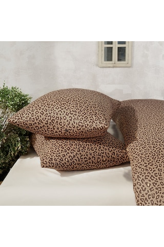 Coté Blanc Leopar %100 Pamuk Çift Kişilik Nevresim Takımı Leopar