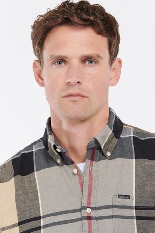 Barbour Douglas S/S Tailored Gömlek Tn31 Dress Tartan Kırmızı - Sarı - Siyah