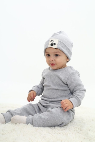 My Kids Wear Fitilli Unisex Bebek - Çocuk Üçlü Takım Krem - Kırmızı
