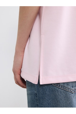 Lcw Modest Pembe Bisiklet Yaka New York Baskılı Kadın Tişört