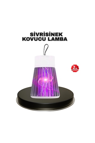 Mor Işıklı Şarjlı Böcek Öldürücü Lamba - Ev Balkon Ve Kamp Kullanımına Uygun