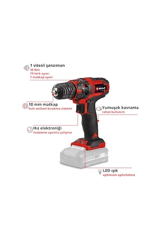 Einhell TC-CD 18/35 Li - Solo Akülü Vidalama - 4513927