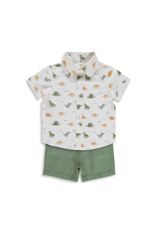 Civil Baby Dinozor Baskılı 6-18 Ay Takım - Haki