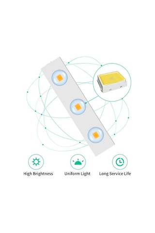 Besthome1 16 Led Dokunmatik Ayna Işığı - Parlaklık Ayarlı, Usb Beslemeli, Banyo/ev Dekorasyonu, Göz Koruyucu Soft Işık, Kolay K Beyaz