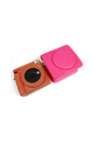 Butu Instax Square Sq1 Kamera Çantası İçin Pu Deri Kamera Kılıfı - Gül