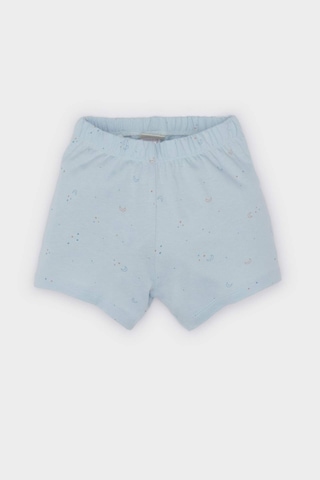 DeFacto Erkek Bebek Pijama Takımı Baskılı Kısa Kollu Penye Üst Beli Lastikli Şort E1184A525HSBE343 Mavi