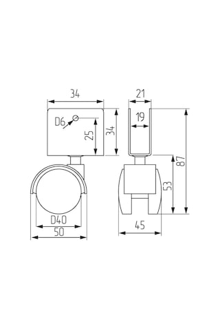 Mf Furniture Hardware 8 Parça Ahşap Tekerlekli Mobilya Tekerleği, D-40 Luka İle 226616673 Siyah