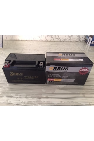 Orbus 12v 7ah Akü Ytx7a-bs Scoter Modelleri Carbon Teknolojisi