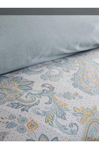 Apricitas Home King Size Berta İndigo Elegance Saten Çift Kişilik Nevresim Takımı