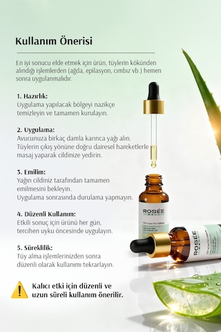 Karınca Yumurtası Yağlı Tüy Azaltıcı Ve Tüy Serum 30ml I %0.5 Formic Acid %10 Aloe Vera