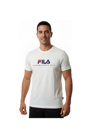 Ekru Fila Unısex Günlük T-shirts Valsera Logo Fau0225.10010 Ekru